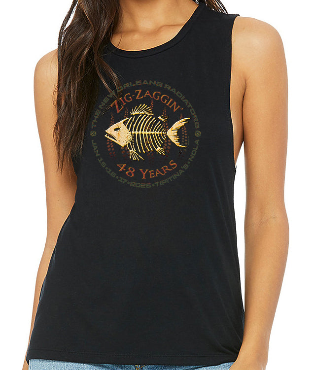 Rad's 48th Anniversary Zig Zagging Ladies Tank Top